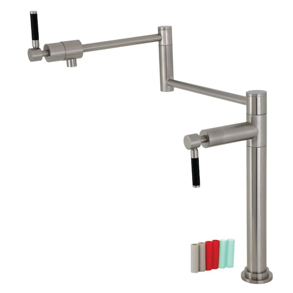 Deck Mount Pot Filler, Brushed Nickel